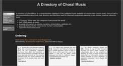 Desktop Screenshot of directoryofchoralmusic.co.uk