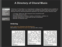 Tablet Screenshot of directoryofchoralmusic.co.uk